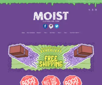 Moistjunk.com(MOIST Clothing and Junk) Screenshot