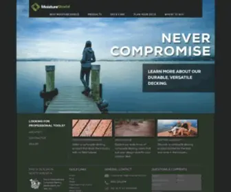 Moistureshield.com("Create an inspired outdoor living space) Screenshot