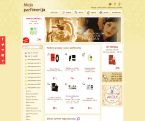 Mojaparfimerija.com(Parfemi prodaja i cene Srbija i Beograd) Screenshot
