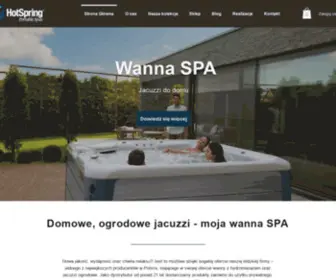 Mojawannaspa.pl(Jacuzzi, SPA ogrodowe, wanny z hydromasażem, domowe, HotSpring, dystrybutor, łódzkie) Screenshot