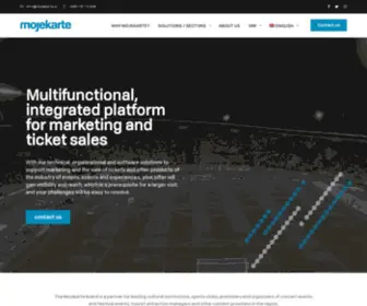 Mojekarte.com(Sistemska platforma za marketing in prodajo produktov industrije prireditev) Screenshot