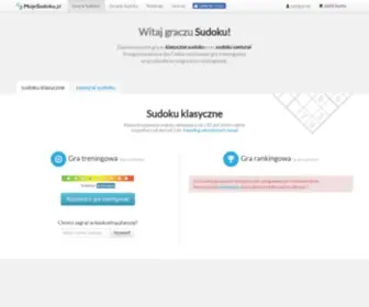 Mojesudoku.pl(Gra Sudoku Online) Screenshot