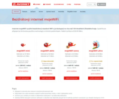 Mojewifi.net(Bezdrátový internet mojeWiFi) Screenshot