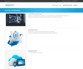 MojHost.si(Spletno gostovanje in registracija domen Mojhost) Screenshot