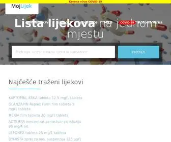 MojLijek.com(Lista lijekova u Bosni i Hercegovini) Screenshot