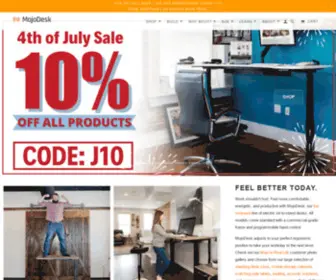 Mojodesk.com(MojoDesk Standing Desks) Screenshot