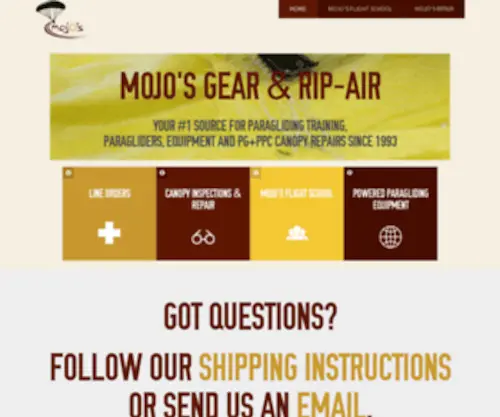 Mojosgear.com(Mojo's Gear) Screenshot
