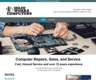 Mojoworkscomputers.com(Custom computers) Screenshot