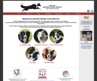 Mokanbcrescue.org(Mo-Kan Border Collie Rescue) Screenshot