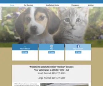 Mokelumnerivervet.com(Mokelumne River Veterinary Services) Screenshot