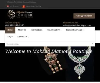 Mokshadiamondboutique.com(Moksha Diamond Boutique) Screenshot