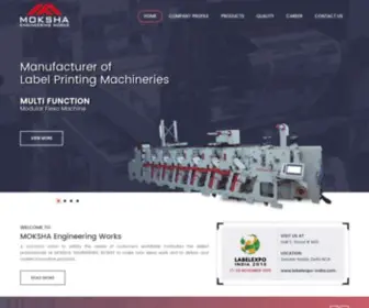 Mokshalabelprinting.com(Moksha Engineering Works) Screenshot
