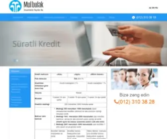 Molbulak.az(Molbulak Bank olmayan Maliyyə Təşkilatı) Screenshot