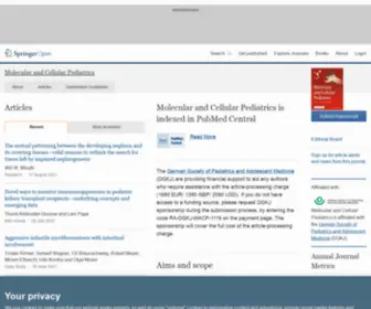 Molcellped.com(Molecular and Cellular Pediatrics) Screenshot