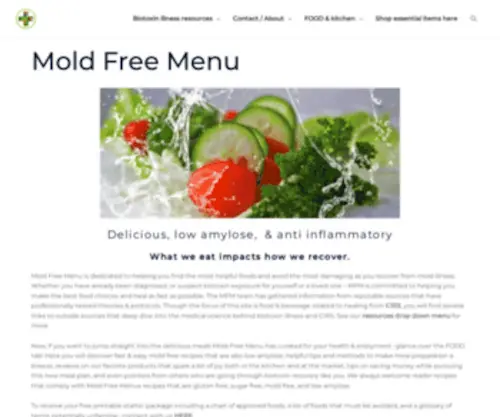 Moldfreemenu.com(Mold Free Menu HOME) Screenshot