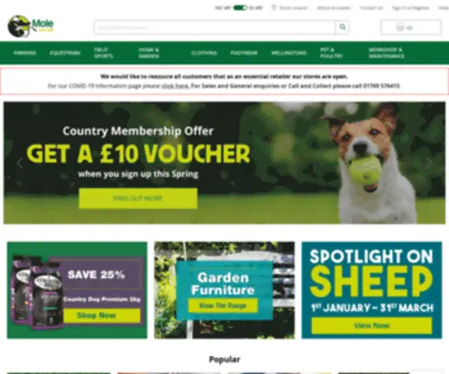 Molecountrystores.co.uk(Agricultural Supplies and Equipment Merchants) Screenshot
