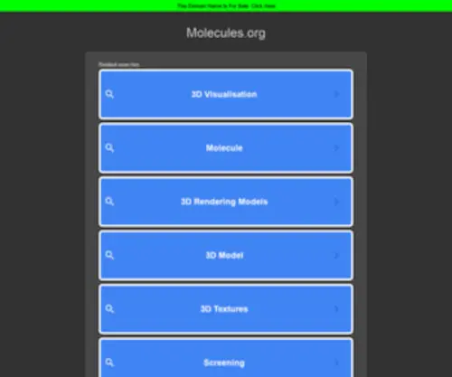 Molecules.org(This Website is Hosted at WinHost Discount Windows Hosting Platform) Screenshot