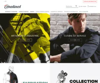 Molinel.com(Le spécialiste du vêtement de travail professionnel) Screenshot