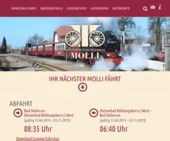 Molli-Bahn.de(Mecklenburgische Bäderbahn Molli GmbH) Screenshot
