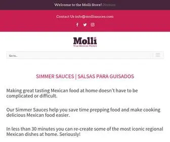 Mollisauces.com(Molli true Mexican flavors for authentic Mexican food at home) Screenshot