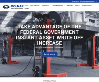 Molnarhoists.com.au(Molnar Hoists & Lifts) Screenshot