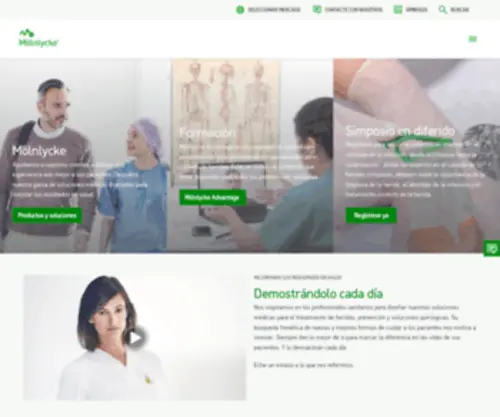 Molnlycke.es(Una empresa líder en soluciones médicas a nivel mundial) Screenshot