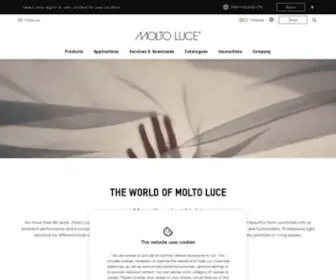 Moltoluce.com(Production and sales of high quality lights) Screenshot