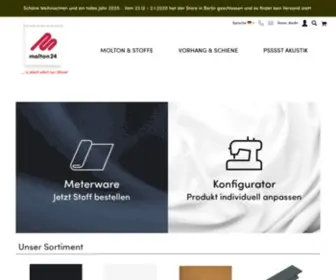 Molton24.de(Molton vom Fachspezialisten online kaufen) Screenshot