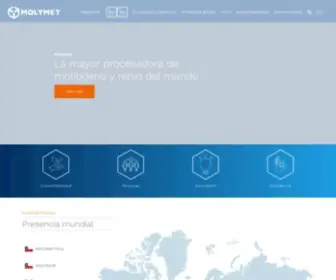 Molymet.cl(Molymet, la mayor empresa procesadora de Molibdeno y Renio del mundo) Screenshot