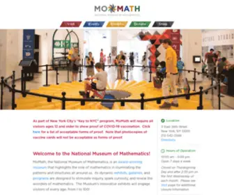 Momath.com(National Museum of Mathematics) Screenshot