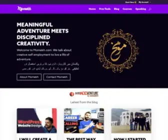 Momekh.com(Disciplined Creativity meets Business and Adventure) Screenshot