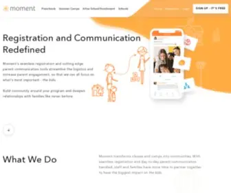 Moment.com(Modern Registration and Innovative Parent Communication) Screenshot