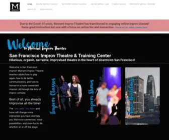 Momentimprov.com(San Francisco Improv Theatre & Training Center in the heart of downtown) Screenshot