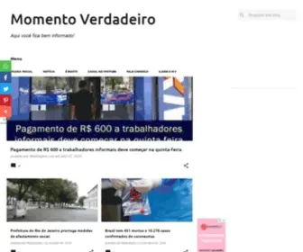 Momentoverdadeiro.com(Momento Verdadeiro) Screenshot