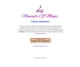 Momentsofmagic.com(7 Minute Meditations by Moments Of Magic) Screenshot