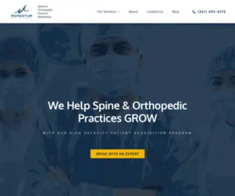 Momentumpracticepartners.com(Spine & Orthopedic Practice Marketing Agency) Screenshot