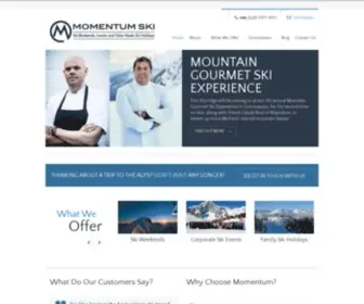 Momentumski.com(Tailor-Made Ski Holidays & Events) Screenshot