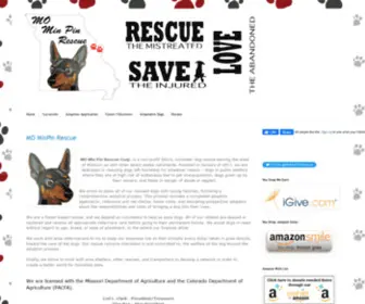 Mominpinrescue.org(MO Min Pin Rescue) Screenshot