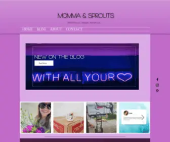 Mommaandsprouts.com(Motherhood blog) Screenshot