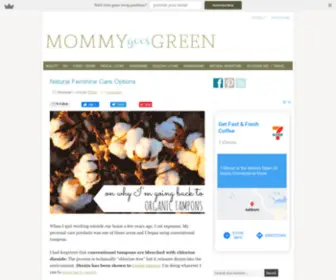 Mommygoesgreen.com(Mommy Goes Green) Screenshot