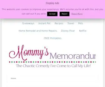 Mommysmemorandum.com(Instant Pot) Screenshot