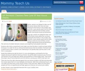 Mommyteachus.com(Mommy Teach Us) Screenshot