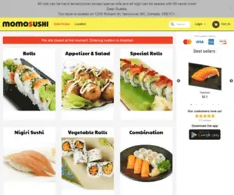 Momo-Sushi.com(Momo Sushi) Screenshot