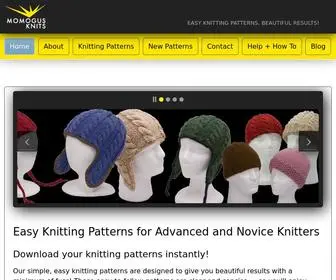 Momogusknits.com(Download Easy Knitting Patterns for Hats) Screenshot