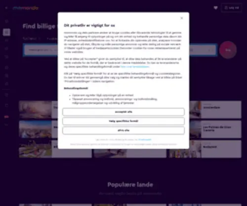 Momondo.dk(Billige flybilletter) Screenshot
