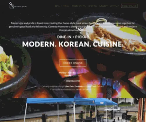 Momoyaki.com(Modern Korean Cuisine) Screenshot
