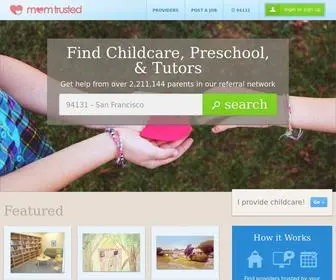 Momtrusted.com(Connecting parents to child care) Screenshot