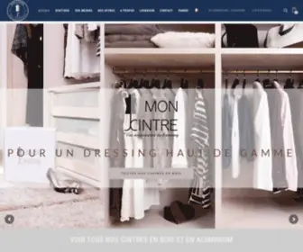 Mon-Cintre.com(Cintres en bois design pour dressing luxe et haut de gamme) Screenshot