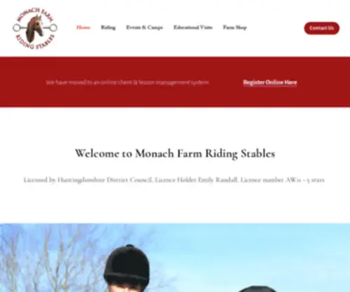 Monachriding.co.uk(Monach Farm Riding Stables) Screenshot