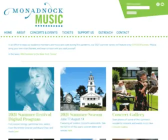 Monadnockmusic.org(Monadnock Music) Screenshot